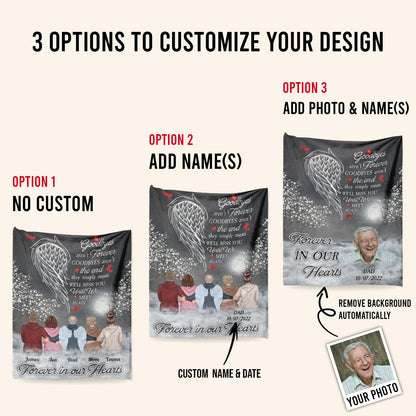 Until We Meet Again Christmas Family - Personalized Blanket - Christmas, Memorial Gift For Family