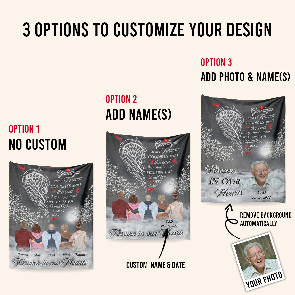 Until We Meet Again Christmas Family - Personalized Blanket - Christmas, Memorial Gift For Family