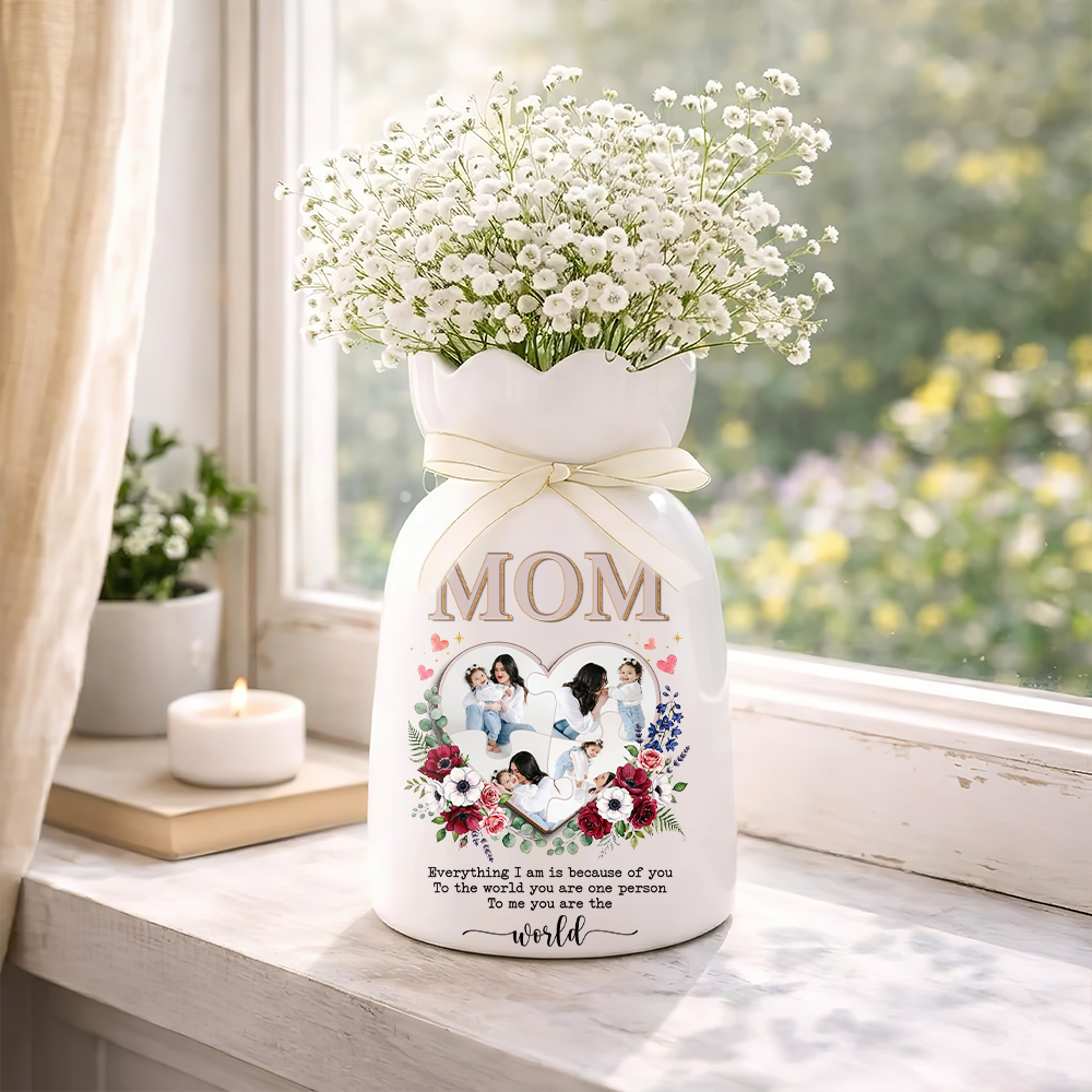 You Are The World - Personalized Flower Vase