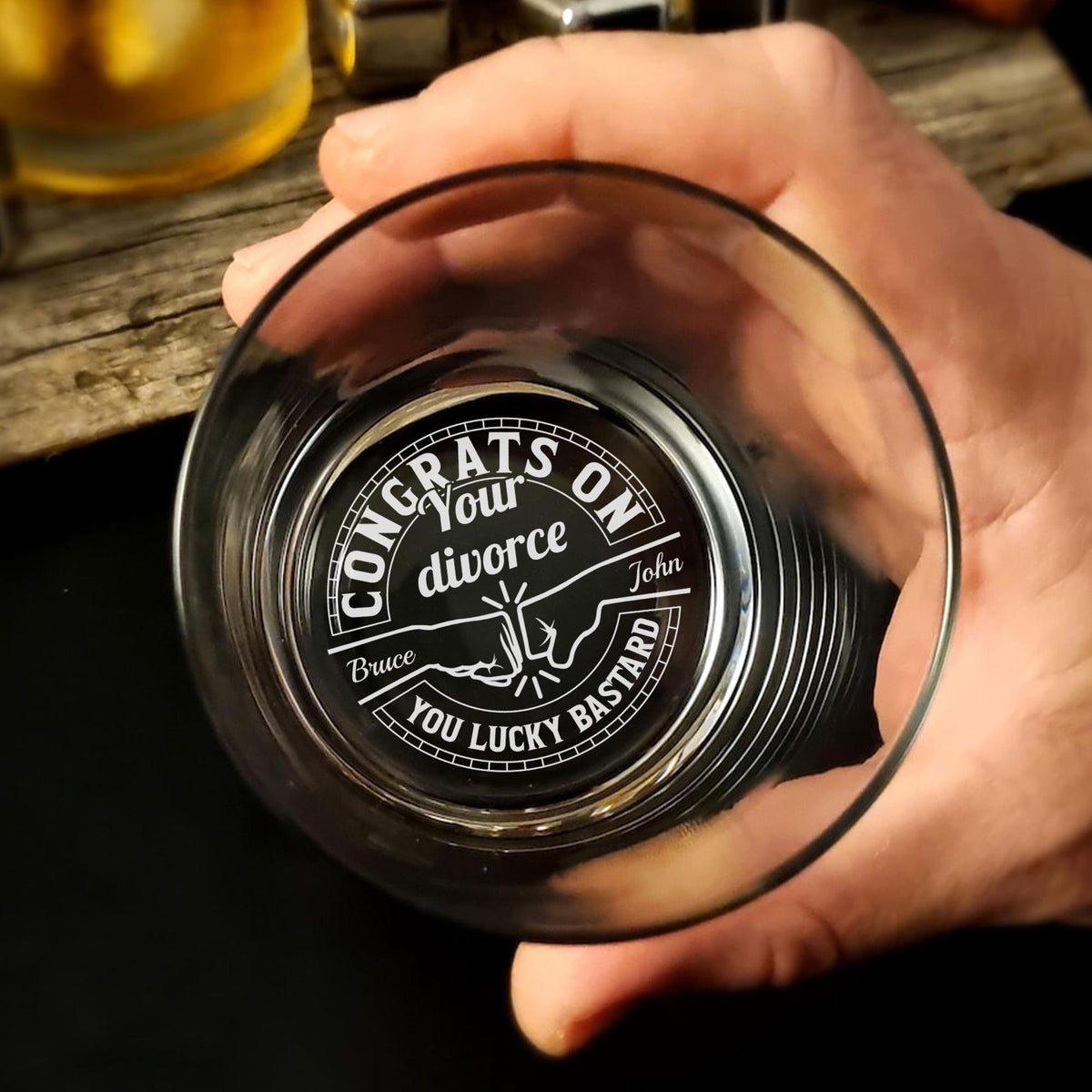 Divorce Gift Congrats On Your Divorce You Lucky Man, Personalized Brother's Engraved Wine Glass, Funny Divorce Gift, Funny Gift for Brother