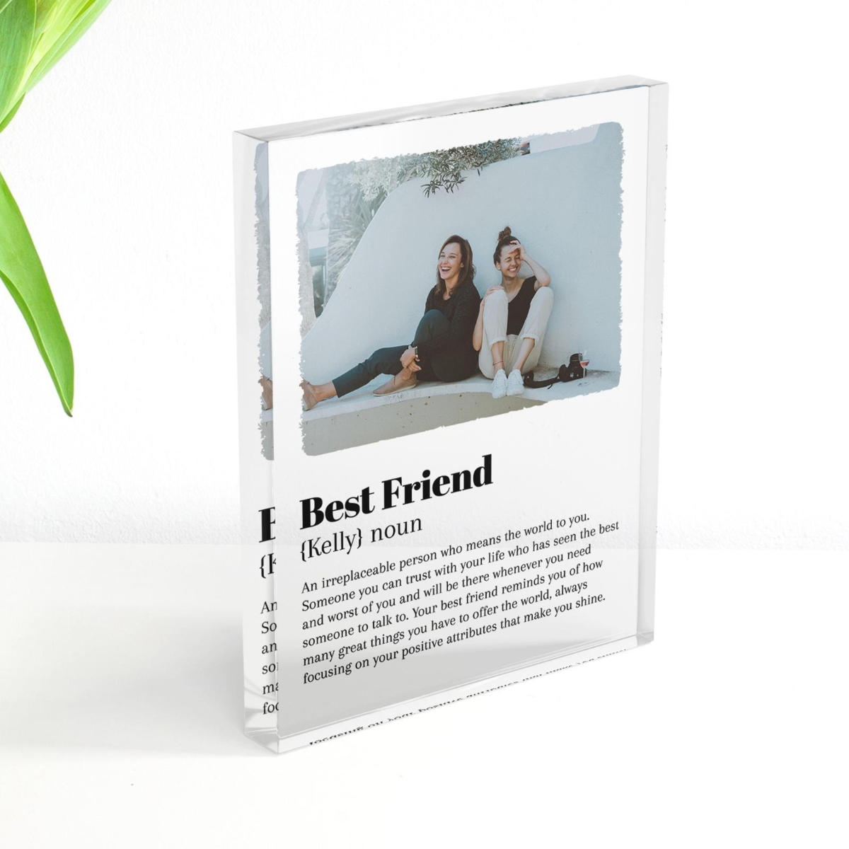 Personalised Best Friend, Customized Acrylic Bestie Freestanding Plaque with Any Photo, Birthday Gift For Her, Bestie Gift