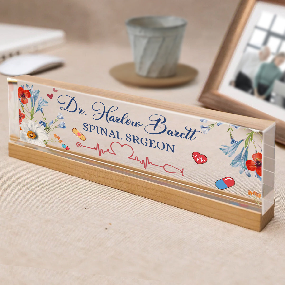 Personalized Medical Career Desk Name, Nursing Doctor Medical Physician Desk Plaque, Doctor Desk Decor, Custom Nurse & Doctor Gift