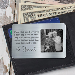 I Love You Reminder - Personalized Wallet Card - Valentine's Day, Anniversary Gift For Couple