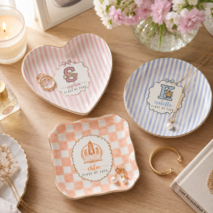 Personalized School Logo Ring Dish, Class of 2026 Tray, Graduation Keepsake, Gift For Friend, Senior Night Keepsake, Congratulation Gift
