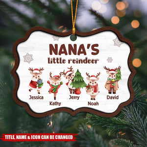 Grandma's Little Reindeers Cute Christmas - Personalized Ornament - Christmas Gift For Mom, Grandma