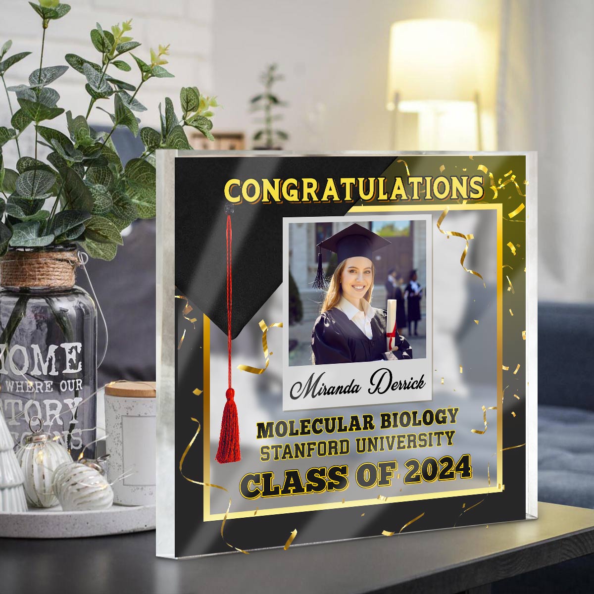 Graduation Gift Class Of 2025 - Personalized Acrylic Plaque - Graduation Day Gift