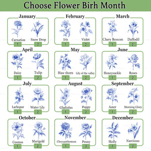 It Takes A Long Time To Grow An Old Friend, Custom Birth Flower Toile De Jouy, Personalized Ceramic Plate, Custom Gift for Best Friend