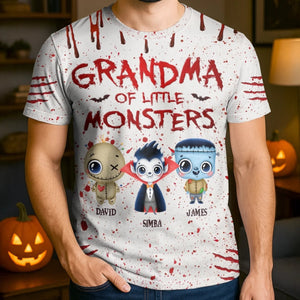 Little Monsters Spread Halloween Joy - Personalized 3D Apparel - Halloween Gift For Mom Grandma, Nana & Kids