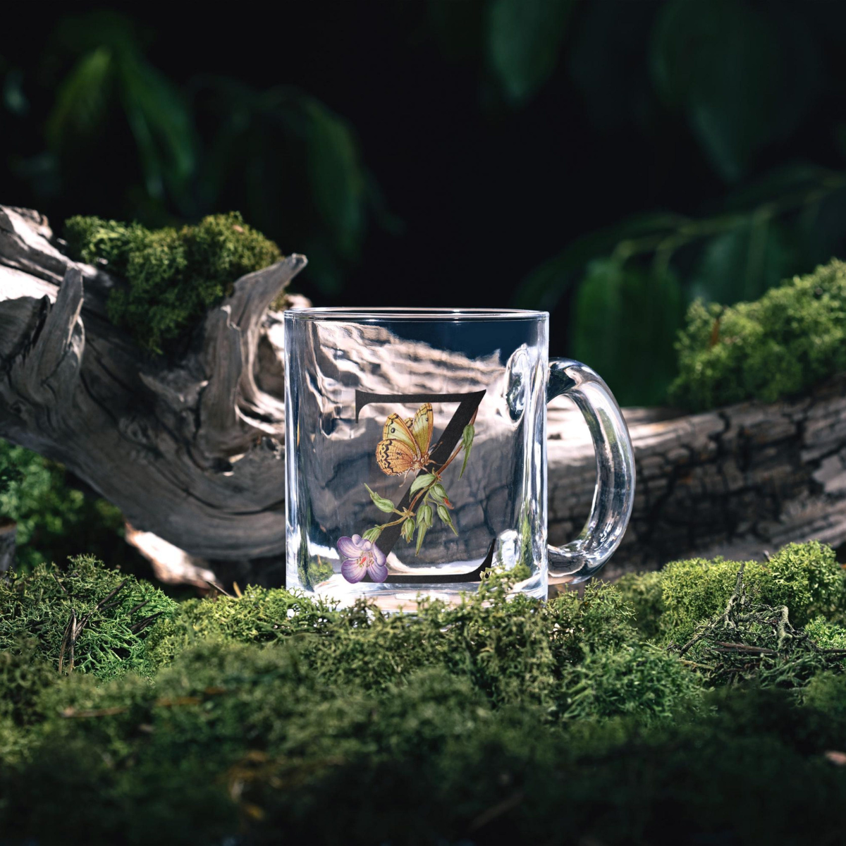 Custom Monogram Mug Clear Coffee Mug Personalized Mug Bridal Party Mugs Bridesmaid Proposal Gift for Her Custom Name Mug Custom Tea Cup