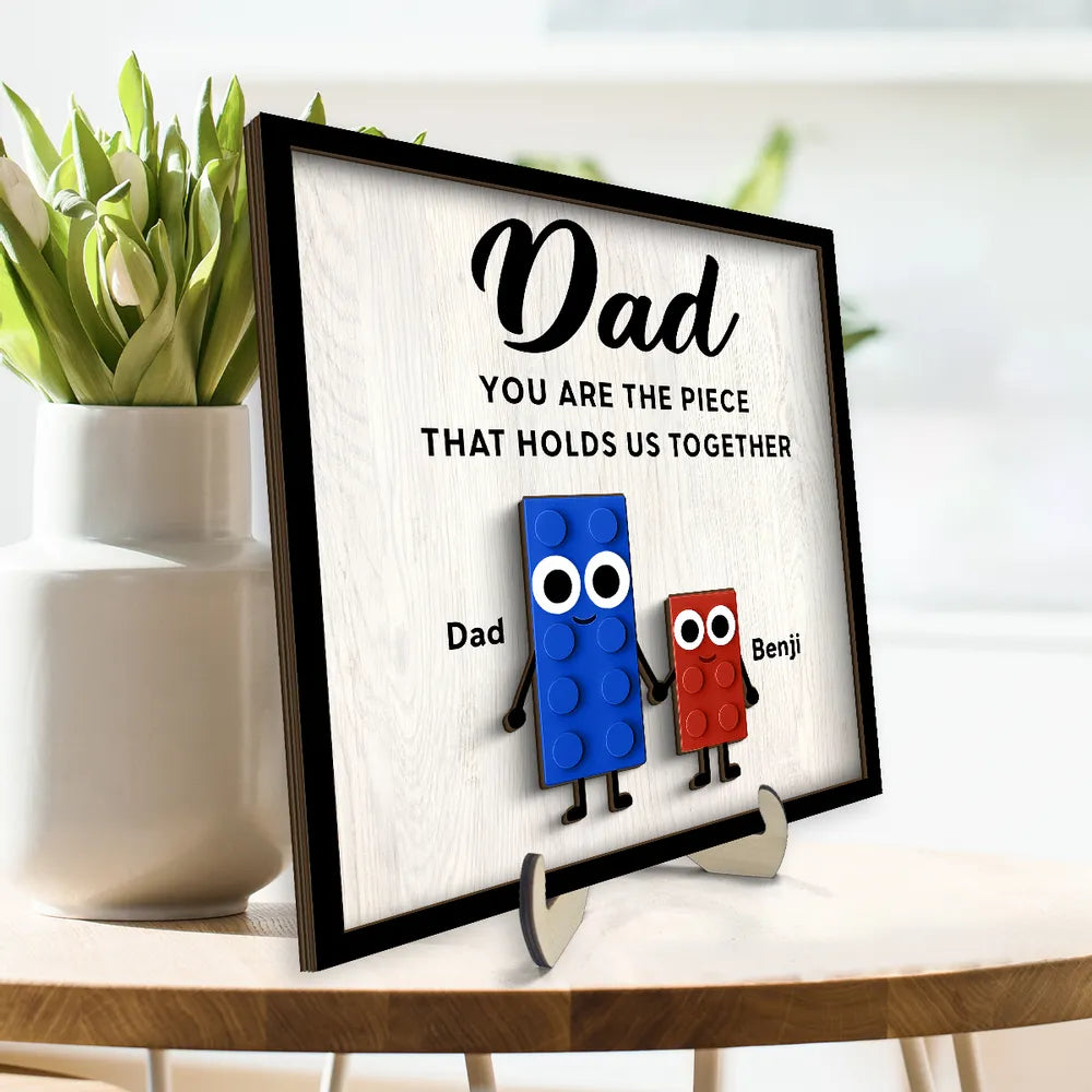 Dad You Are The Piece - Personalized Picture Frame - Father's Day Gift for Dad