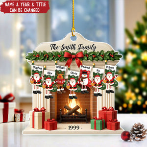 Christmas Glows Where Hearts Gather - Personalized Acrylic Ornament - Christmas Gift For Family