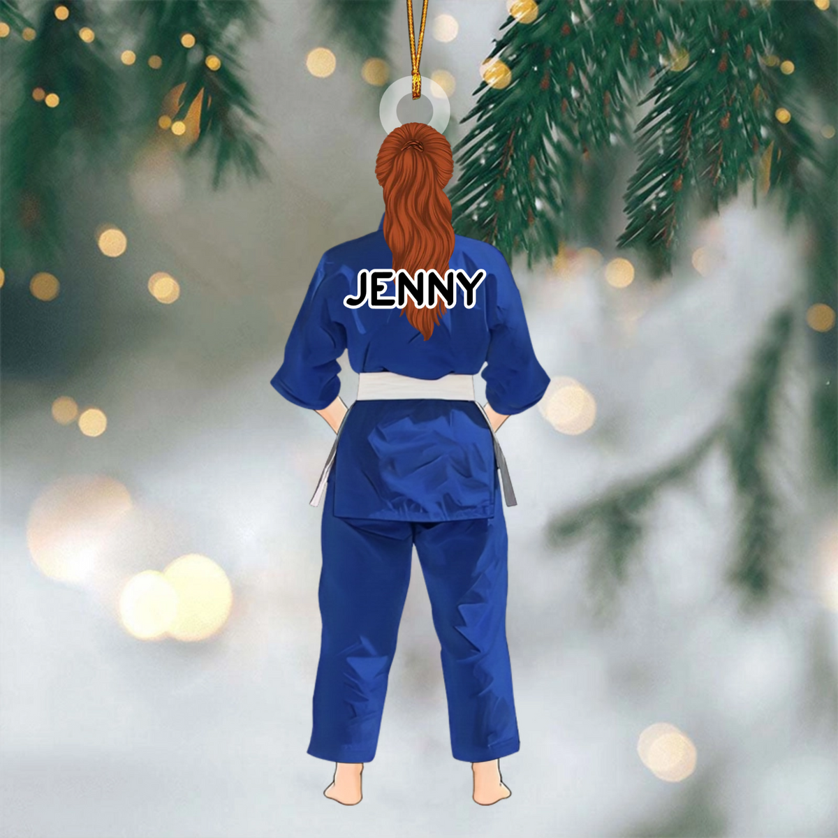 Karate Jiu Jitsu Judo Lovers - Personalized Acrylic Ornament - Christmas Gift For Karate Practitioners