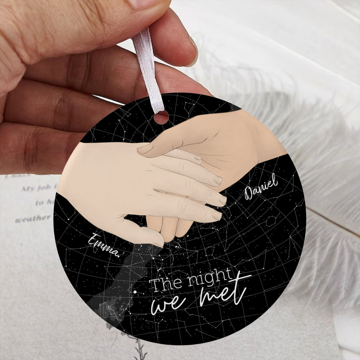The Night We Fell In Love - Personalized Ornament - Gift For Couple, Christmas