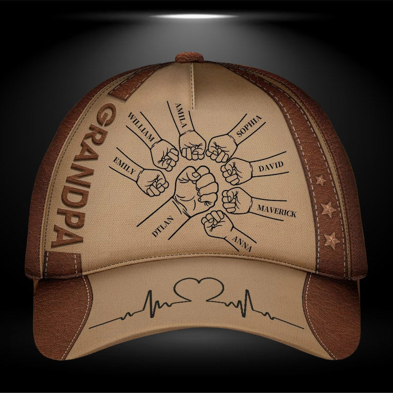 Pop Pop Fist Bump - Personalized Classic Cap - Gift For Grandpa, Father's Day, Birthday Gift 3_fb76b7a2-aadc-44e7-9549-b4e5b1ec4a03.jpg?v=1714639428