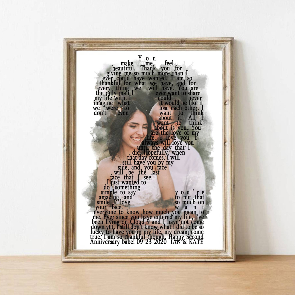 2 year anniversary gift for him, Personalize Second Anniversary Gift for Husband, 2nd Anniversary Gift for Boyfriend, Custom Photo Collage