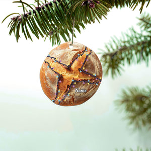 Personalized Sourdough Ornament, Sourdough Bread Christmas Ornament, Bakery Ornament Decor, Baking Ornament, Baker Ornament