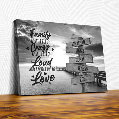Personalized Mother's Day Multi-Name Custom Canvas Wall Art Personalized Canvas Wall Art Family Name Canvas Sign Personalized Gift