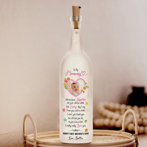 To My Mommy Happy 1st Mother's Day - Personalized Bottle Lamp - Gift For New Mom, 1st Mother's Day