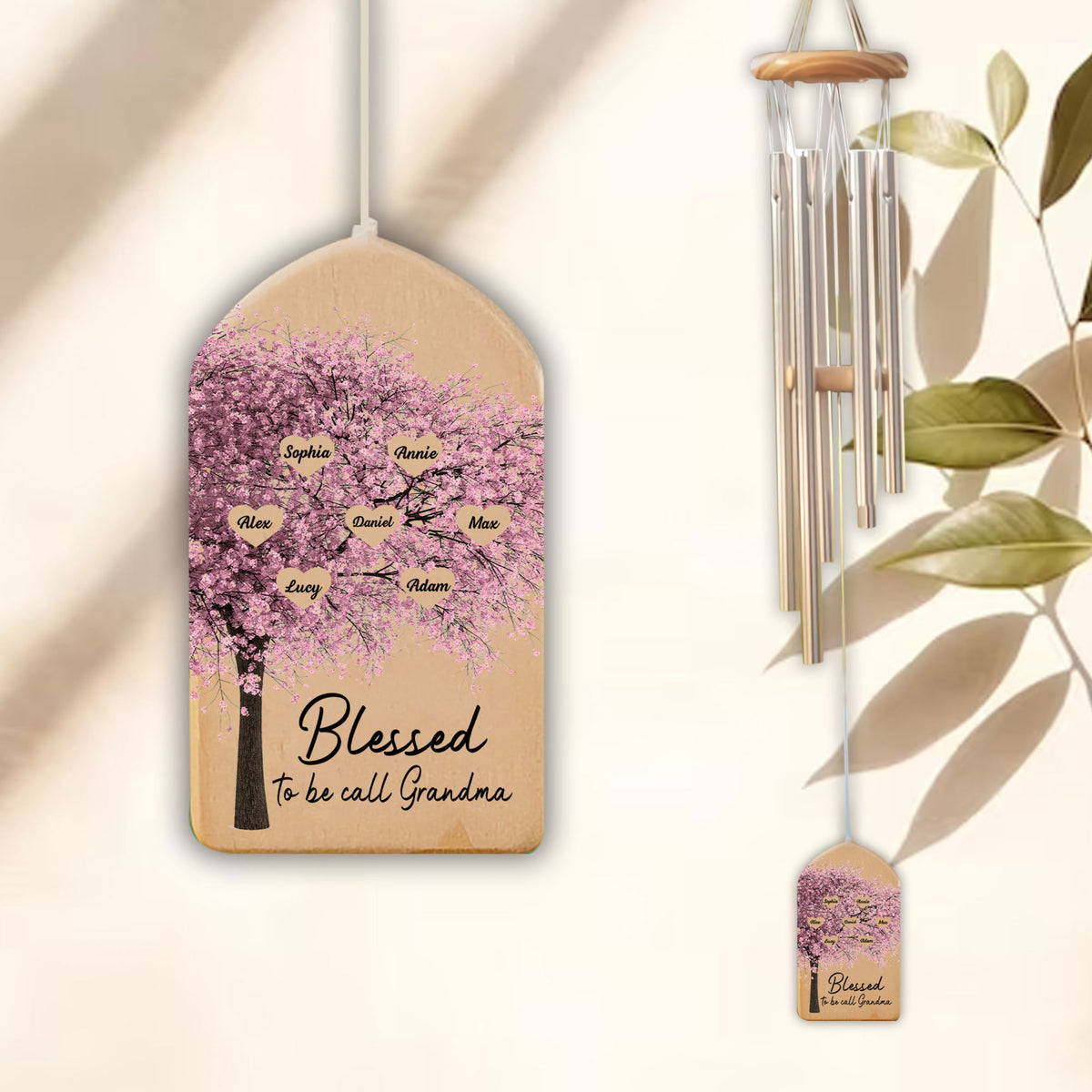 Blessed To Be Call Mom Grandma - Personalized Windchime - Gift For Mom, Grandma, Mother's Day, Birthday Gift