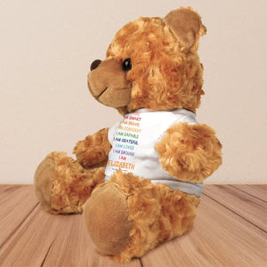 I Am Kind Smart Loved - Personalized Teddy Bear Plush - Gift For Friends, Daughter, Sisters