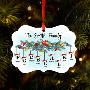 Custom Family First Letter Name Christmas Irregular - Personalized Ornament - Christmas Gift For Family