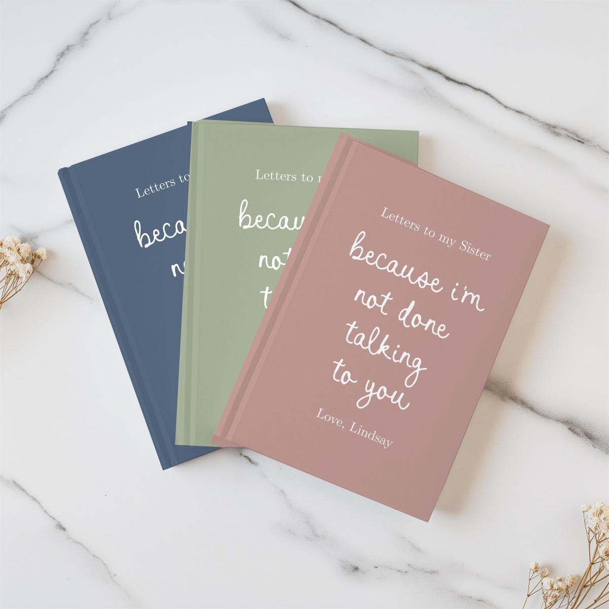 Letters to My Sister Grief Journal, Personalized Loss of Sister Gift, Custom Memorial Keepsake In Loving Memory Hardcover