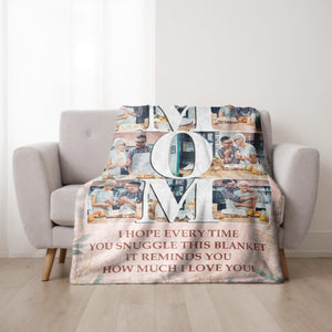 Mom This Blanket Reminds You How Much I Love You - Personalized Blanket - Gift For Mom, Mother's Day, Birthday Gift
