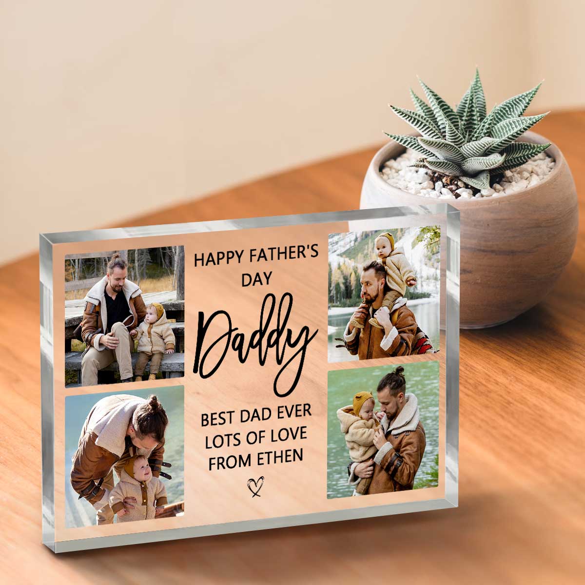 Father's Day Photo Plaque, Custom Acrylic For Dad, Daddy Gift From Kids, Father s Day Keepsake Gifts