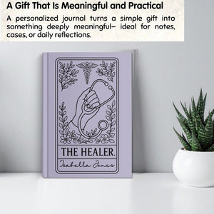 The Healer Card Journal- Personalized Doctor Appreciation Gifts, Physician Notebook, Medical School Graduation Gift, Medical Student Gift