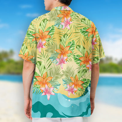 Dad Taught Me How To Fish - Personalized Hawaiian Shirt - Gift For Fishing Dad, Father's Day Gift Idea