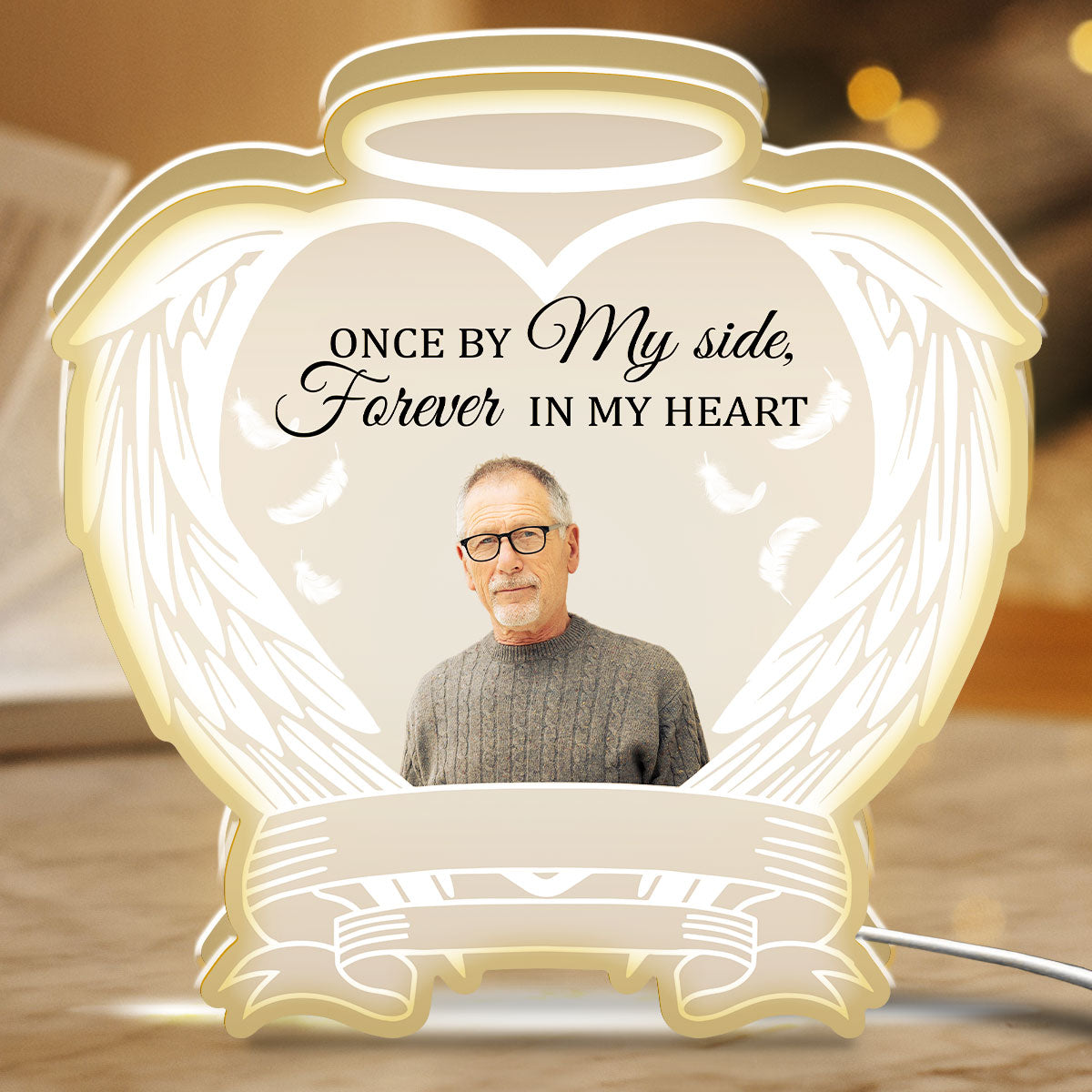 Always Shine In My Heart - Personalized Acrylic Light Box - Memorial Gift