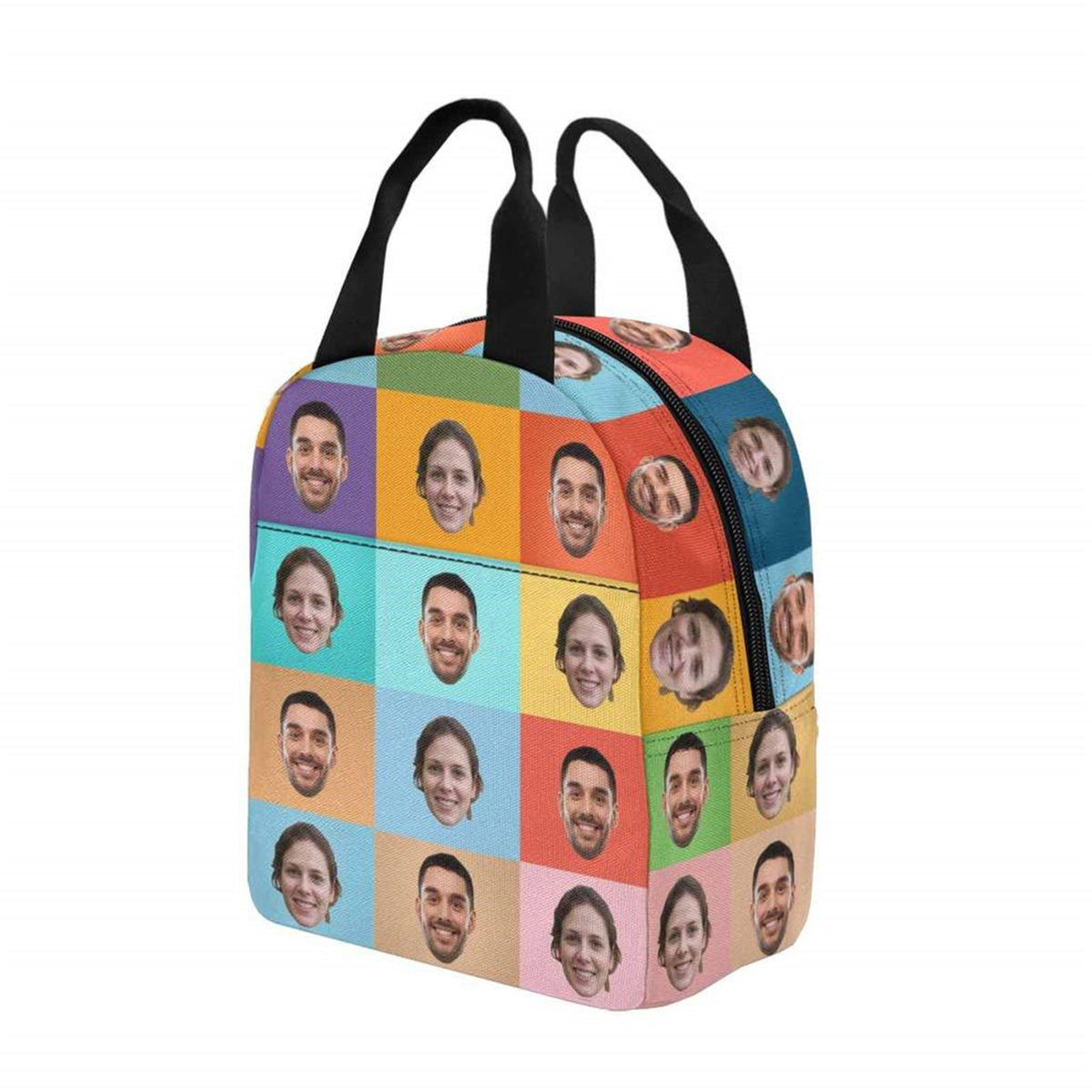 Custom Face Lunch Bag, Personalized Photo Lunch Bag with Pockets, Back to School Gift for Children