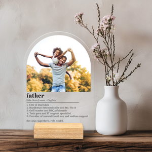 Personalized dad definition plaque, Fathers Day gifts from daughter, Personalized gifts for Dad, Custom Photo Frame, Dad christmas gifts
