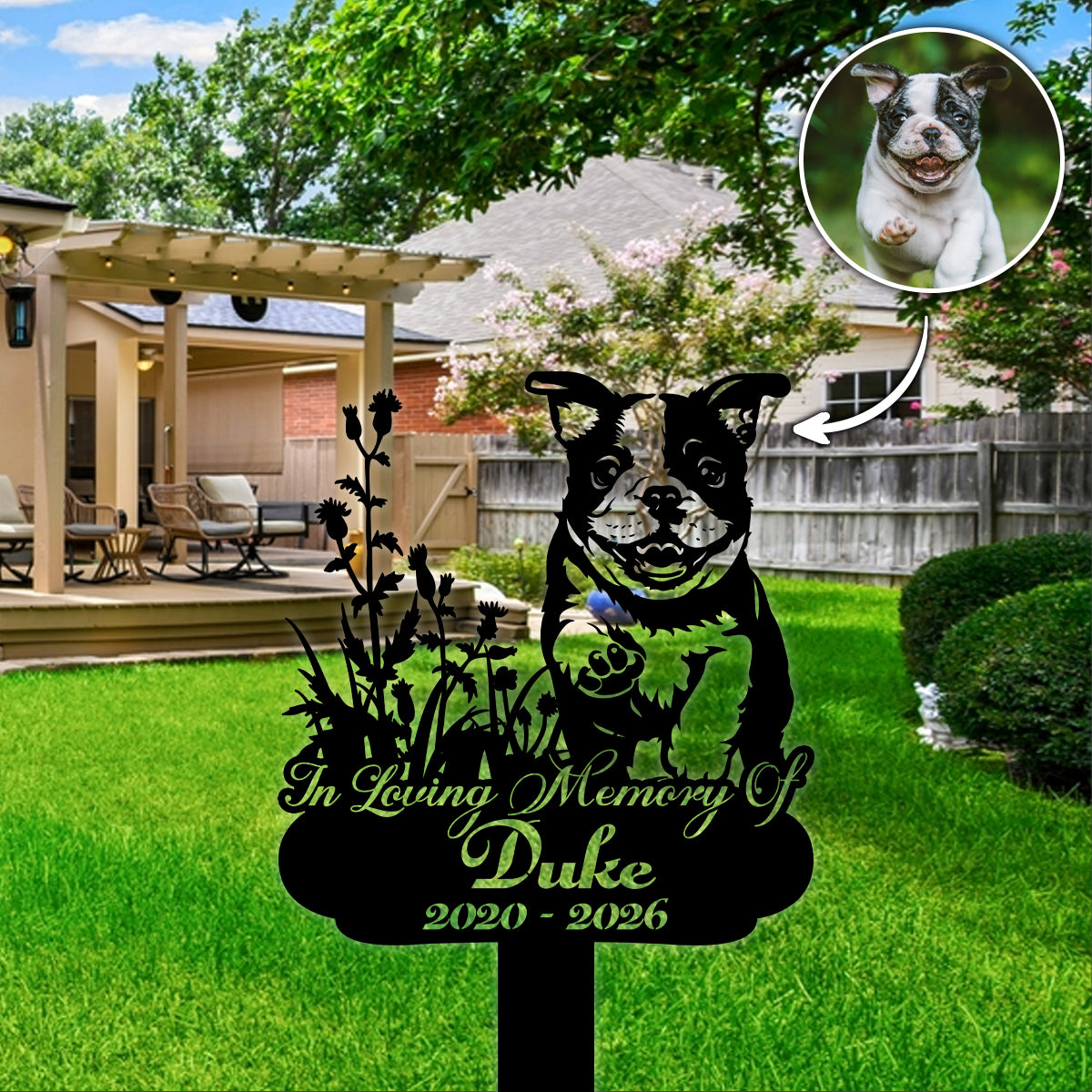 In Loving Memory - Personalized Cut Metal Sign