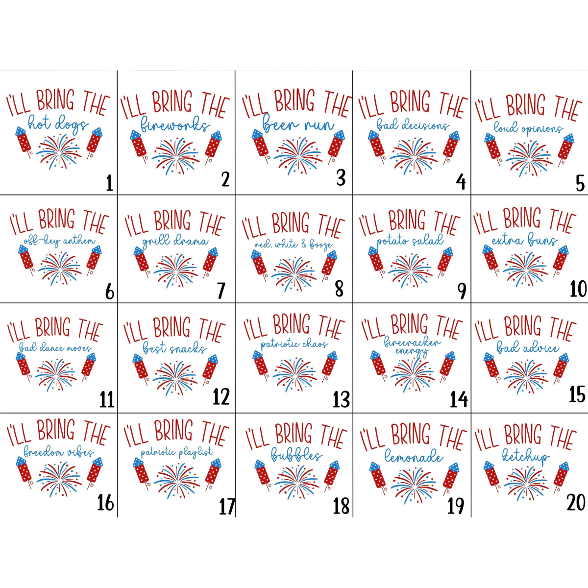 Funny 4th of July Shirts, I'll Bring The Fourth of July TShirts, Family Matching Independence Day Tees, Patriotic Friends Group Shirts