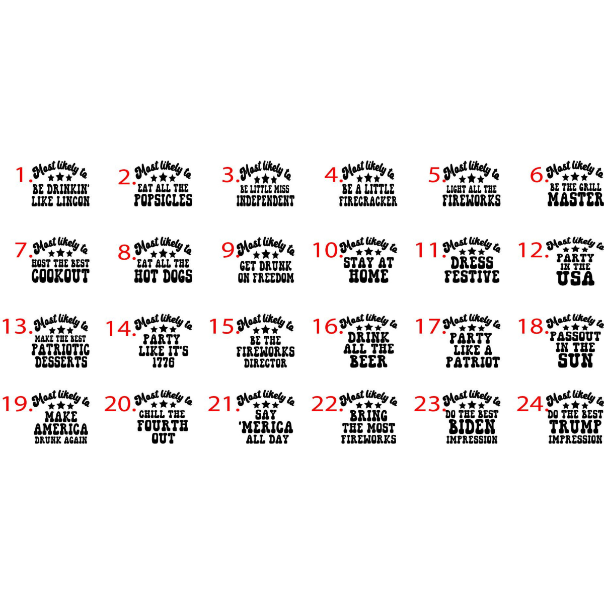 4th Of July Family Match Shirt Funny Patriotic Shirt Fourth Of July Shirt Most Likely To 4th July Friend Match Shirt Custom Fourth Of July