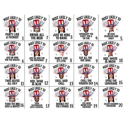 Custom Photo Funny 4th of July Shirts, Most Likely To Fourth of July TShirts, Family Matching Independence Day Tees, Patriotic Group Shirts