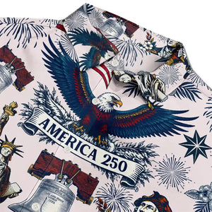 USA 250 Anniversary Eagle 1776 2026 - Personalized Hawaiian Shirt - Patriotic Gift, 4th Of July, 250th Anniversary Gift For Family