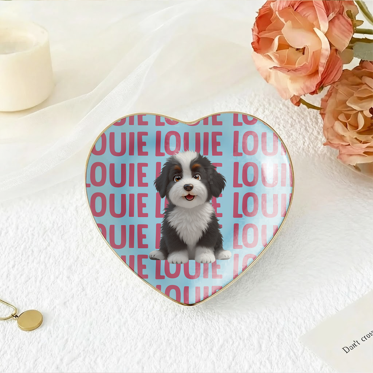 Dog Lover Stylized - Personalized Jewelry Dish