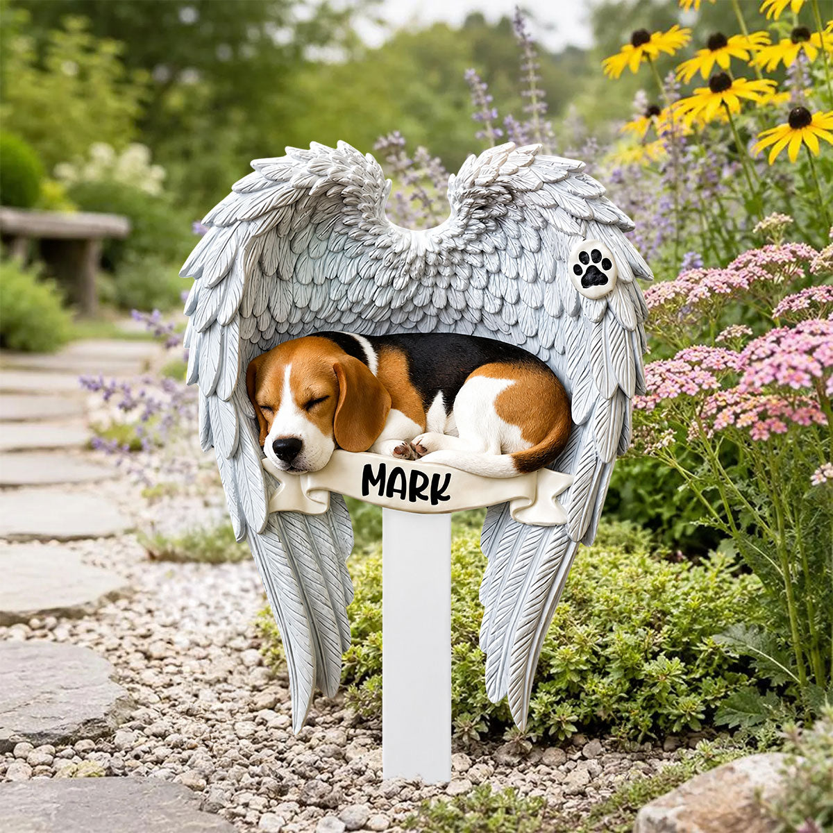 Personalized Beagle Dog Memorial Stake Pet Loss Gift Grave Marker Memorial Gift Garden Decor Pet Sympathy Gift