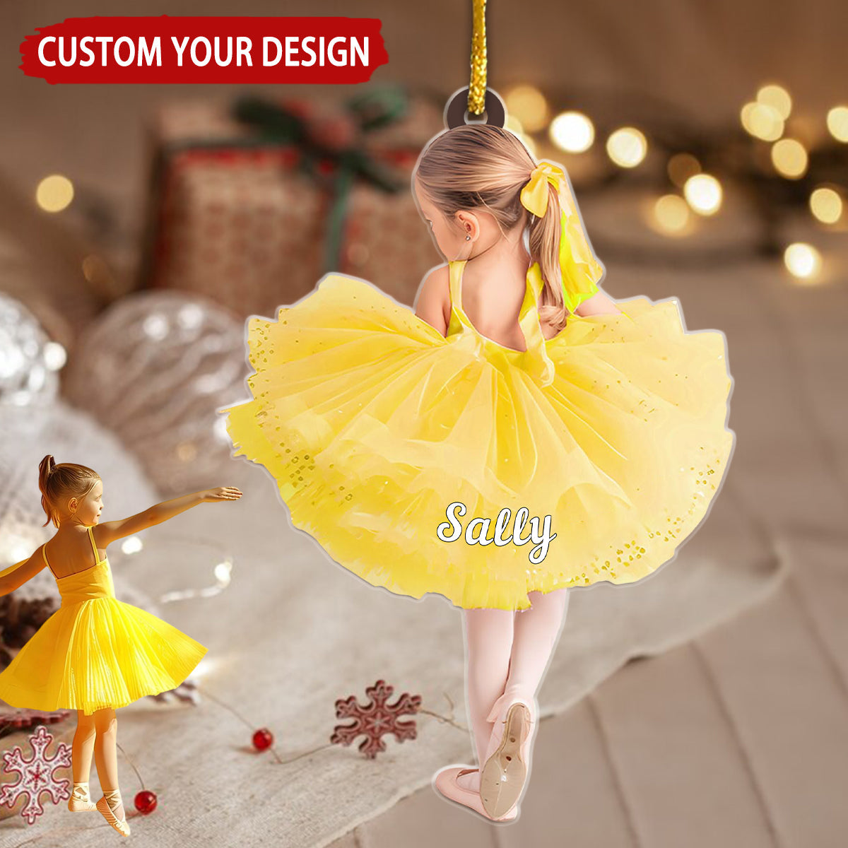 Ballet Girl Personalized Christmas Ornament, Gift For Ballet Lover