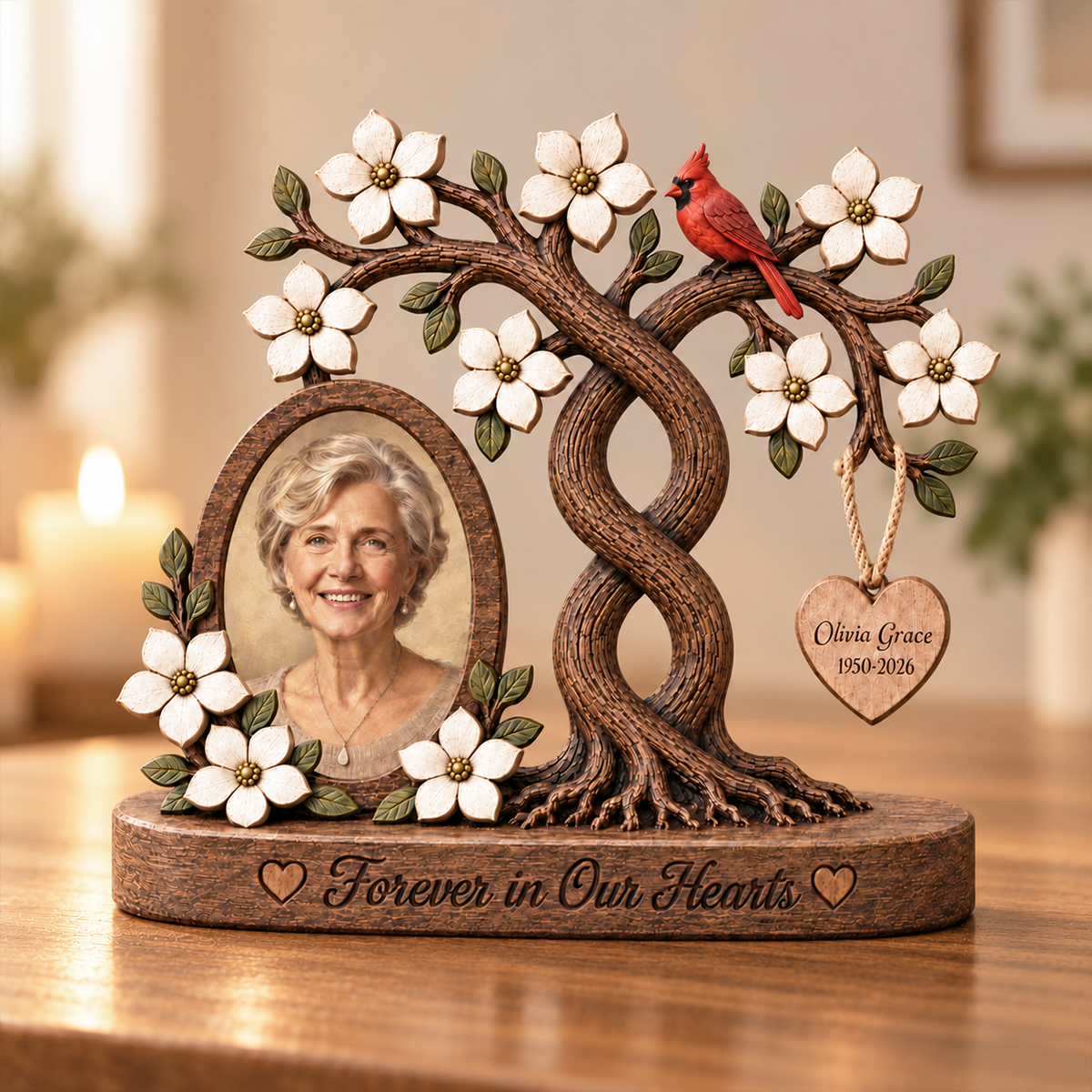 Memorial Photo Wooden Block, Loss of Loved One Keepsake, Personalized Bereavement Gift, Loss Of Mom Dad Grandma Grandpa