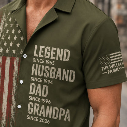 Dad Makes Life Brighter - Personalized Hawaiian Shirt - 250th Anniversary Father's Day Gifts For Dad, Grandpa