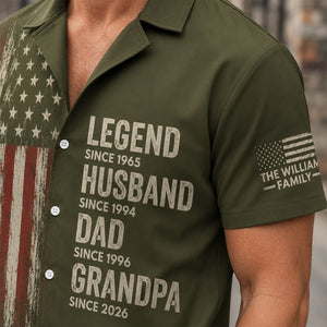 Dad Makes Life Brighter - Personalized Hawaiian Shirt - 250th Anniversary Father's Day Gifts For Dad, Grandpa