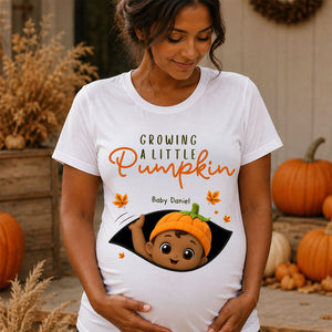 Baby Pumpkin - Personalized Shirt - Fall Season Gift For Wife, Daughter - Pregnancy Announcement