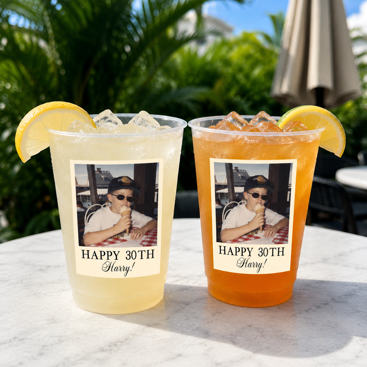 Personalized Birthday Photo Frosted Cups, Custom Polaroid Party Cups, Picture Cup Favors, Adult Birthday Drink Cups, Custom Party Cups