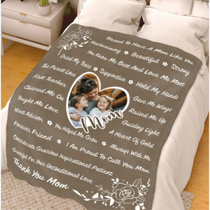 Blessed To have A Mom Like You - Personalized Blanket - Gift For Mom, Mother's Day, Birthday Gift