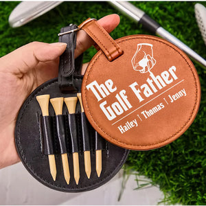 The Golf Father - Personalized Golf Tee Bag - Gift For Golf dad, Gift For Father, Grandfather, Father's Day Gift