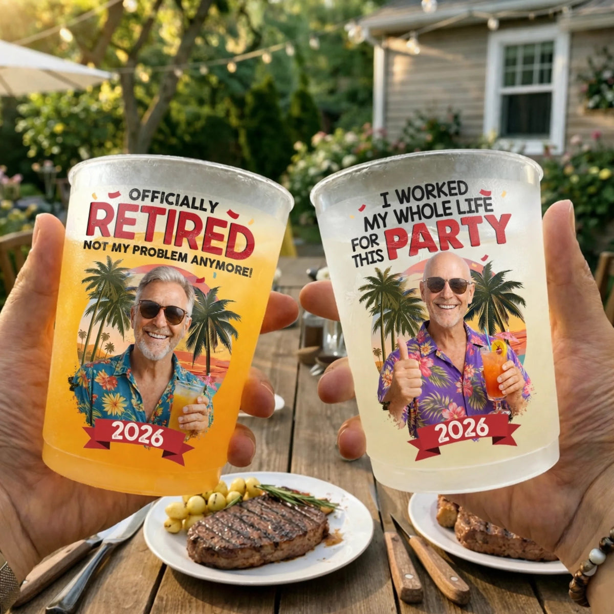 The Legend Has Retired Plastic Frosted Cup, Custom Retirement Photo, Funny Retirement Gift