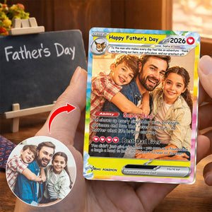 Gentle Strength Dad Tribute Trading Poke Card For Father's Day